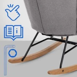 CLP Schommelstoel Sanka Stof - Grijs -Meubelwinkel b5722b1d13a74b62ab486c58dd737a47