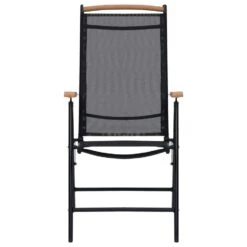 VidaXL - Tuinstoelen - Zwart - Aluminium En Textileen - 2 Stuks - Inklapbaar -Meubelwinkel b72a6c49d30a44e489177783f5b8914d