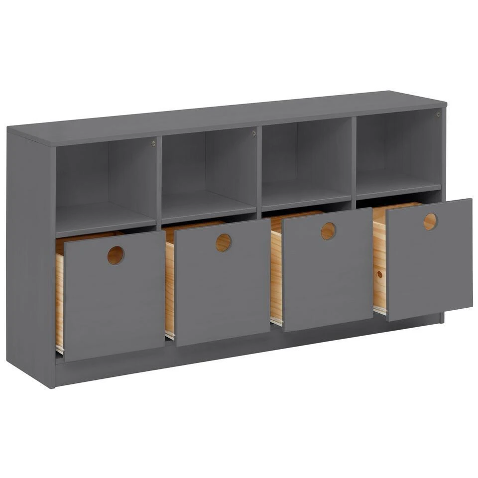 Alpi - Boekenkast Met 4 Laden In Grijs Grenen 5 Alpi - Boekenkast Met 4 Laden In Grijs Grenen - Afbeelding 3