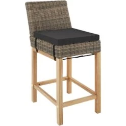 Tectake Wicker Bartafel Lovas Met 4 Stoelen Latina, Natuur -Meubelwinkel b887d13ac0674b02ac1b197ab0f9fd18