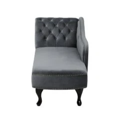 NIMES - Chaise Longue - Grijs - Linkerzijde - Fluweel -Meubelwinkel b8b7c86e0f5e44e981604e9f9707a0ae