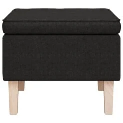 VidaXL Kruk Met Houten Poten Stof Zwart 8 VidaXL Kruk Met Houten Poten Stof Zwart -Meubelwinkel b919c6eaf9c549c1a1497392f5b441bb