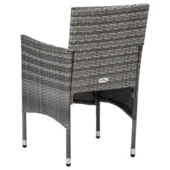 VidaXL Tuinstoelen 2 St Poly Rattan Grijs -Meubelwinkel b9eb2efd3d964f6fae34832d0db9822b