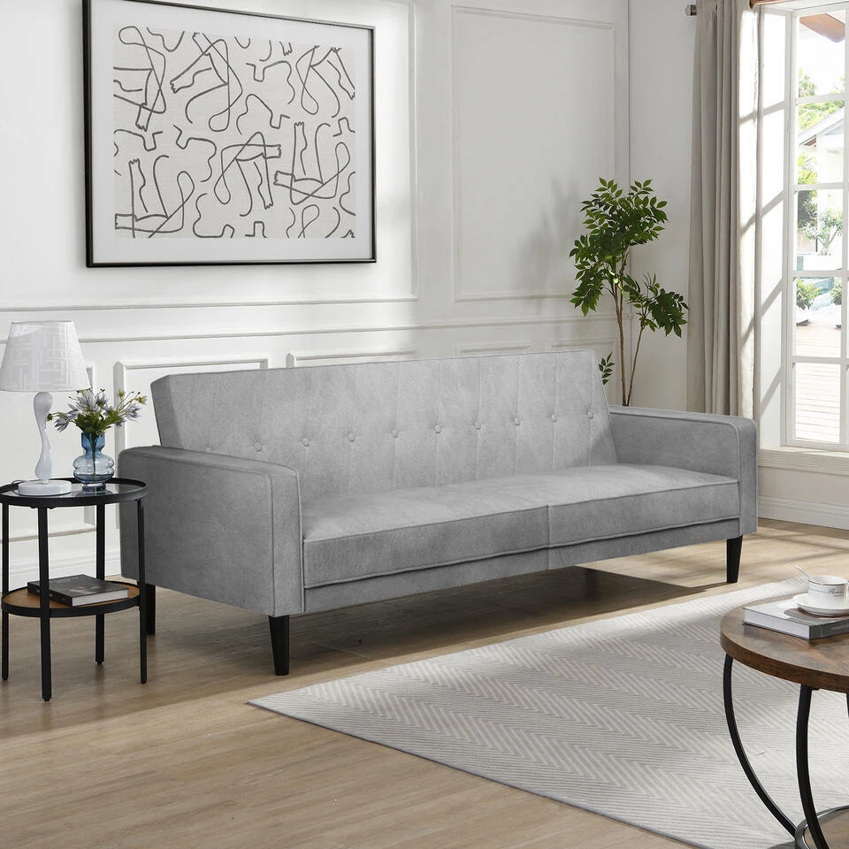 Avon - Slaapbank 3-zits In Antraciet Stof 4 Avon - Slaapbank 3-zits In Antraciet Stof - Afbeelding 2