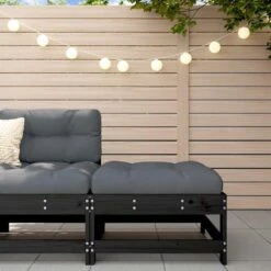 VidaXL - Tuinvoetenbank - Zwart - Grenenhout - Met Kussen 13 VidaXL - Tuinvoetenbank - Zwart - Grenenhout - Met Kussen -Meubelwinkel ba6eb476736b43ffa9121060d6012956