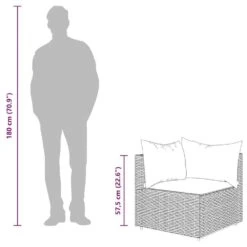 VidaXL - Tuinhoekbank - Grijs - Poly Rattan - Met Kussens 19 VidaXL - Tuinhoekbank - Grijs - Poly Rattan - Met Kussens -Meubelwinkel bbb49cf392314afe9a224804311191b4