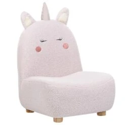 LULEA - Kinderstoel - Roze - Nepbont -Meubelwinkel bd94cb44022341e6b18e82df13ed9d29