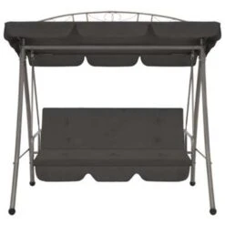 VidaXL Schommelbank Voor Buiten Met Dak 198x120x205 Cm Staal Antraciet 7 VidaXL Schommelbank Voor Buiten Met Dak 198x120x205 Cm Staal Antraciet -Meubelwinkel be32b4c154c44b77a3ee922183cf7ebe