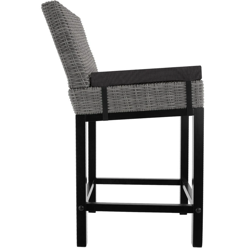 Tectake Wicker Bartafel Kutina Met 2 Stoelen Latina, Grijs 8 Tectake Wicker Bartafel Kutina Met 2 Stoelen Latina, Grijs - Afbeelding 6