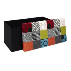 Home Deco Poef Multi Color Tile - Opbergbox - 76 X 38 Cm -Meubelwinkel bf7594dc365e4ba197310b30e21657ce
