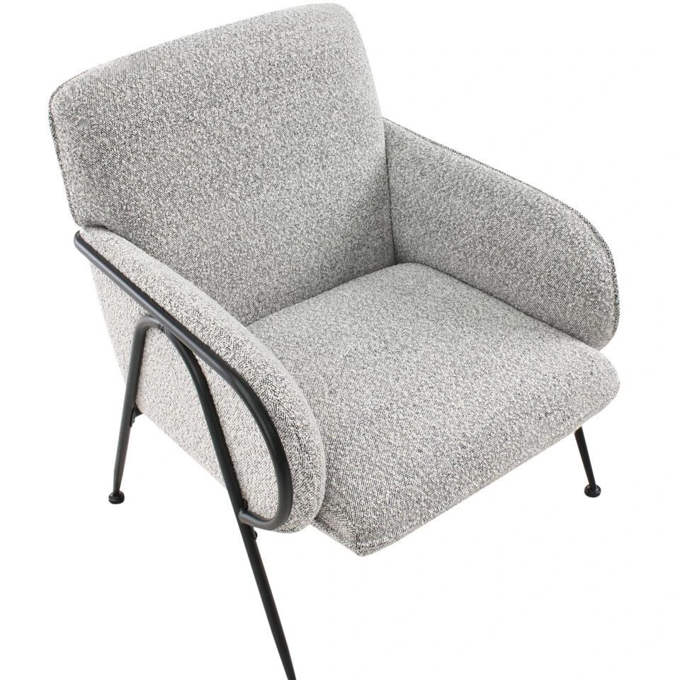 TRYSNES - Fauteuil - Zwart/Wit - Polyester 10 TRYSNES - Fauteuil - Zwart/Wit - Polyester - Afbeelding 8