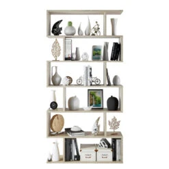 CALICOSY - Boekenkast ATHENA - Ambachtelijke Eik - 192x80x24 Cm -Meubelwinkel c009312eba1a4658a80521e01a0480cc