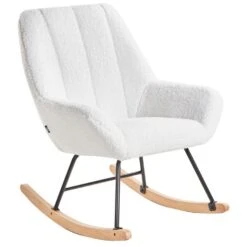 KINNO - Schommelstoel - Off-white - Bouclé -Meubelwinkel c044c3461f464057864b7cd5139349b3