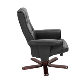 Tectake TV-fauteuil Met Krukje Model I, Zwart/bruin -Meubelwinkel c06bbdf7af0a4e65b79de589ce83ba39