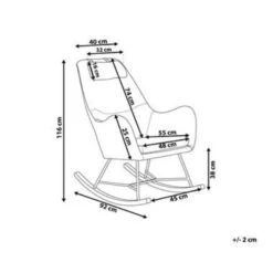 Beliani Schommelstoel ARRIE - Beige Polyester -Meubelwinkel c11c696c40444d45abd9aafae8c199ef