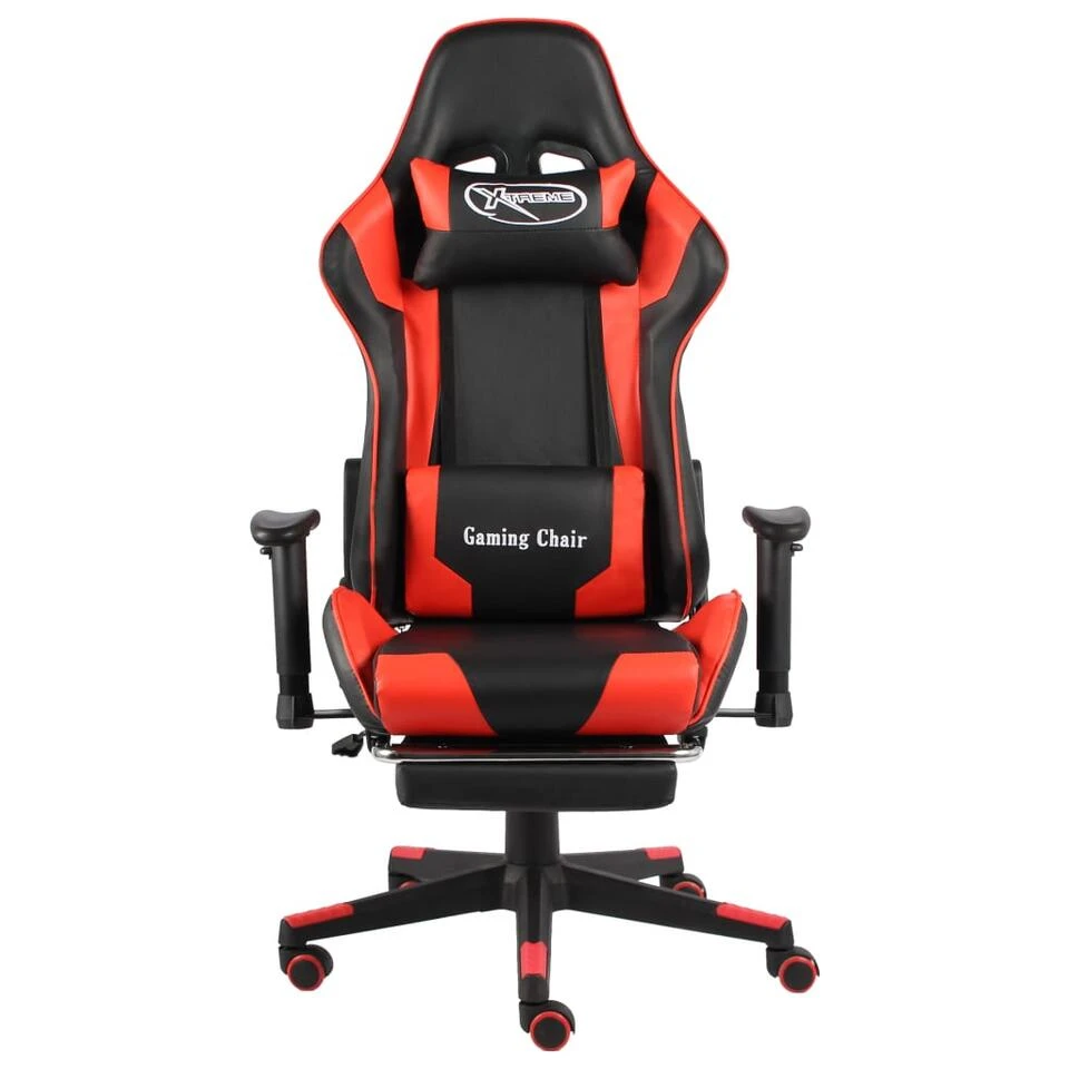 VidaXL - Gamingstoel - Rood - PVC 4 VidaXL - Gamingstoel - Rood - PVC - Afbeelding 2