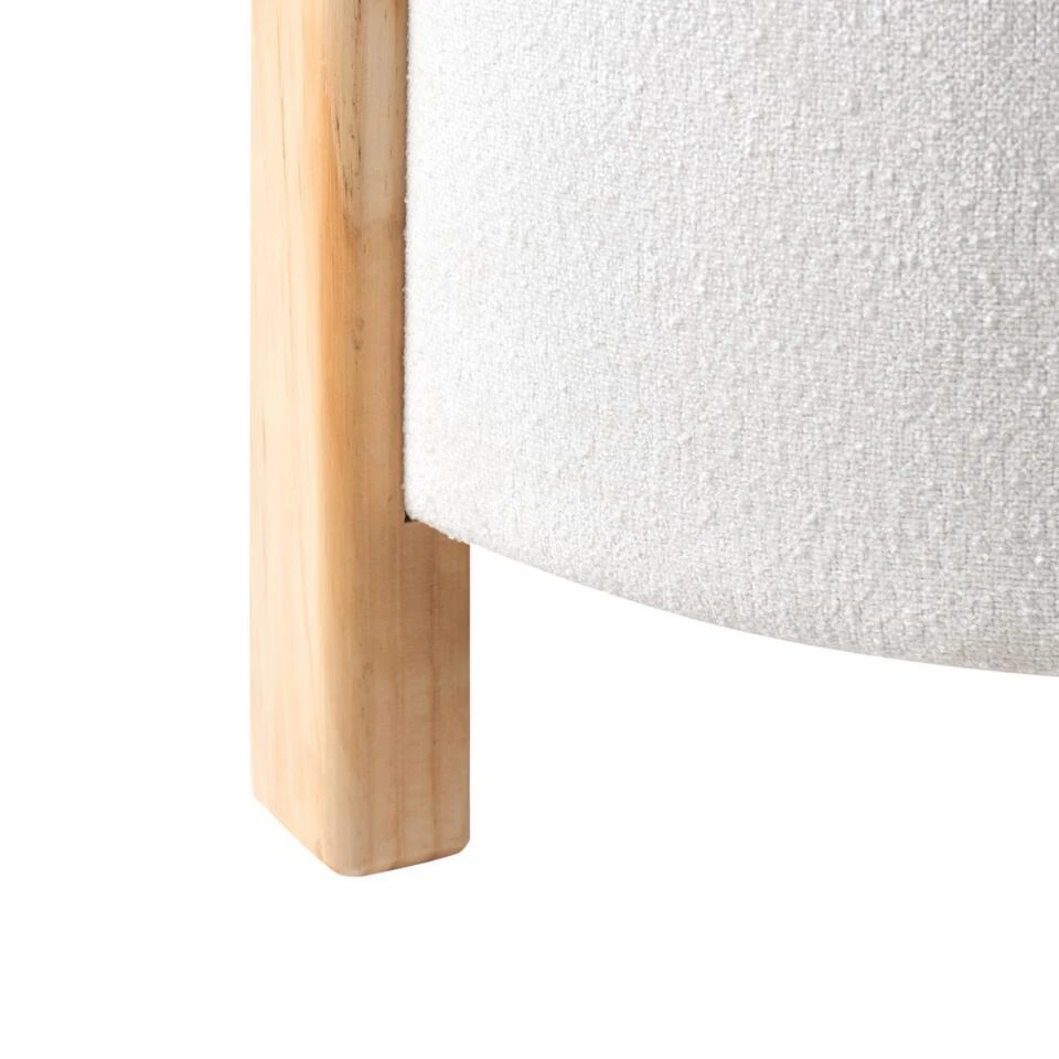 TERRY - Poef - Off-white - Chenille 10 TERRY - Poef - Off-white - Chenille - Afbeelding 8