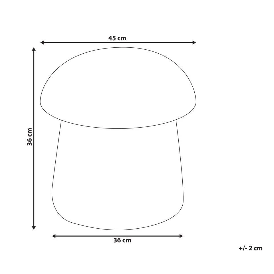 EUFAULA - Poef - Beige - Bouclé 6 EUFAULA - Poef - Beige - Bouclé - Afbeelding 4