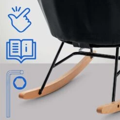 CLP Schommelstoel Sanka Fluweel - Zwart -Meubelwinkel c5d6e82c31904b75b3167ef9992c23f2