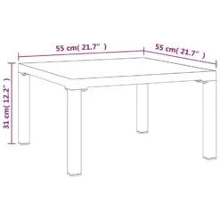 VidaXL - Tuintafel - Grijs - DPC En Staal - 55 X 55 X 31 Cm 13 VidaXL - Tuintafel - Grijs - DPC En Staal - 55 X 55 X 31 Cm -Meubelwinkel c600f2ed09a043c2a23a23ddcb04a6a9
