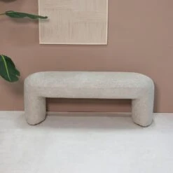 Halbankje Stof Beige - 110x45x40cm - Raven 11 Halbankje Stof Beige - 110x45x40cm - Raven -Meubelwinkel c64c83a2a69a42dd910608498bf73b38