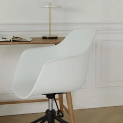 Nolon Nout-Puk Bureaustoel Wit - Met Armleuning - Zwart Onderstel -Meubelwinkel c6a67f7753244c13aec4b5711ca352dc