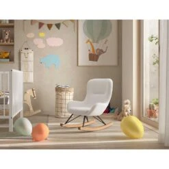 Kinderschommelstoel Rocky - 66x56x69 Cm - Bouclé/wit -Meubelwinkel c761d87ed05a4569b6735b167bae4c75