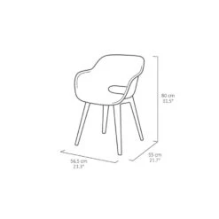 Keter Akola Tuinstoelen - 2 Stuks -56.5x55x80cm - Olijf Groen -Meubelwinkel c9b15a0417c54fb5800b5892be47d036