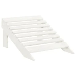 VidaXL Tuinstoel Met Hocker Hout Wit -Meubelwinkel c9bbe3dc0f914f5fbb52e0b5ab217003
