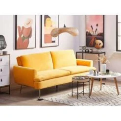 VETTRE - Slaapbank 3-zits - Geel - Fluweel -Meubelwinkel ca236675dd664350bffc9eb4c606caf1