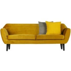WOOOD Rocco 2-Zits Bank - Velvet - Oker - 75x187x82 -Meubelwinkel ca4a64ff773e4940a7ad23e7056fef20