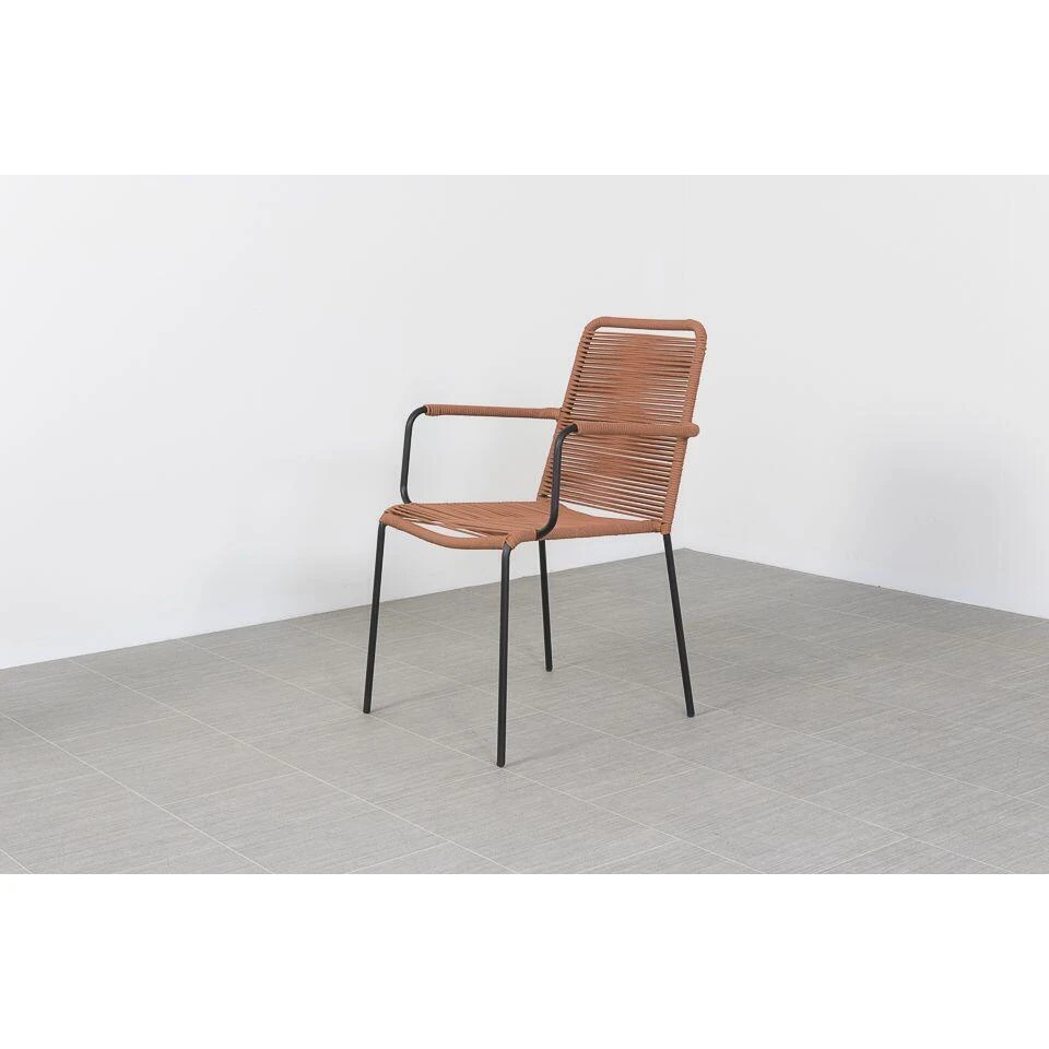 VDG Set Van 6 - Denver Rope Stapelbare Stoel - Terracotta 7 VDG Set Van 6 - Denver Rope Stapelbare Stoel - Terracotta - Afbeelding 5