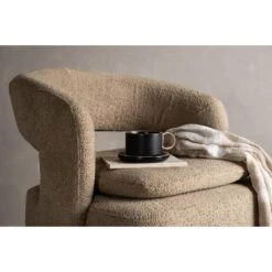 Svea - Teno Draaibare Fauteuil - Boucle - Beige -Meubelwinkel cb8e8fa29bd547aabc69f0382c3d5fc6