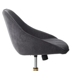 BARDSDALE - Bureaustoel - Donkergrijs - Fluweel -Meubelwinkel cb8fead3a9b74291990da57343c9a7a8