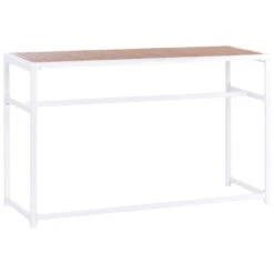 AVETRANA - Tuintafel - Wit - 150 X 50 Cm - Staal -Meubelwinkel cbf673e9794e4a038f01f28a37748214