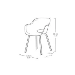 Keter Noa Tuinstoel - 2 Stuks - 55x56.5x80cm - Metalen Onderstel - Olijfgroen -Meubelwinkel ce1053fa799a41e88da516766363f885