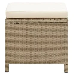 VidaXL Tuinkrukken 2 St Met Kussens Poly Rattan Beige -Meubelwinkel ce53291b62ab4ca38b625c3320df09e6