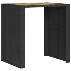 VidaXL - Tuinbartafel - Zwart - Poly Rattan - 105 X 80 X 110 Cm -Meubelwinkel cec29079d99548d78b153924b0c23f32