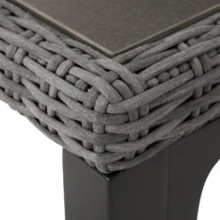 Tectake Wicker Bartafel Kutina 96x65x100cm, Grijs -Meubelwinkel cfa2157c0fc443e291d73a68d9a7b15f