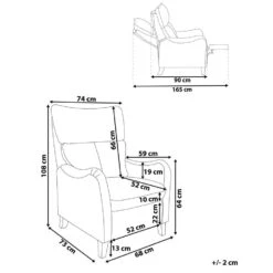 ROYSTON - TV-fauteuil - Bruin - Kunstleer -Meubelwinkel d4f281a97e6145f997812afc56710fd1