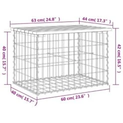 VidaXL - Tuinbank Schanskorfontwerp - Massief Douglashout - 63x44x42 Cm -Meubelwinkel d4f4d71bf47440e8898fabcf35a19959
