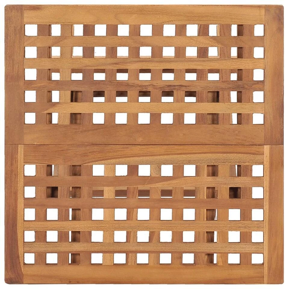 VidaXL - Tuintafel Inklapbaar - Bruin - Massief Teakhout - 50x50x50 Cm 7 VidaXL - Tuintafel Inklapbaar - Bruin - Massief Teakhout - 50x50x50 Cm - Afbeelding 5