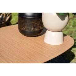 Leon Bijzettafel - Aluminium - Carbon Black -light Teak Look-50x50 Cm 8 Leon Bijzettafel - Aluminium - Carbon Black -light Teak Look-50x50 Cm -Meubelwinkel d721added62b41d9a34e05128348c2d9