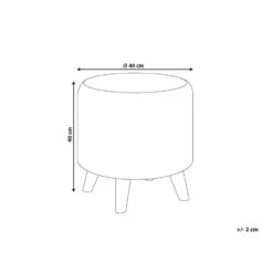 MARDAN - Voetenbank - Beige - 40 X 40 X 40 Cm - Katoen -Meubelwinkel d84634025b344396b0e189bf65817888