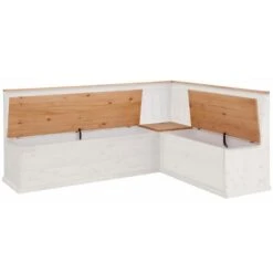 Sara - Eetkamerbank In Grenen Wit/gebeitste Was -Meubelwinkel d93919a10e484f2596bcbc70f327cb73