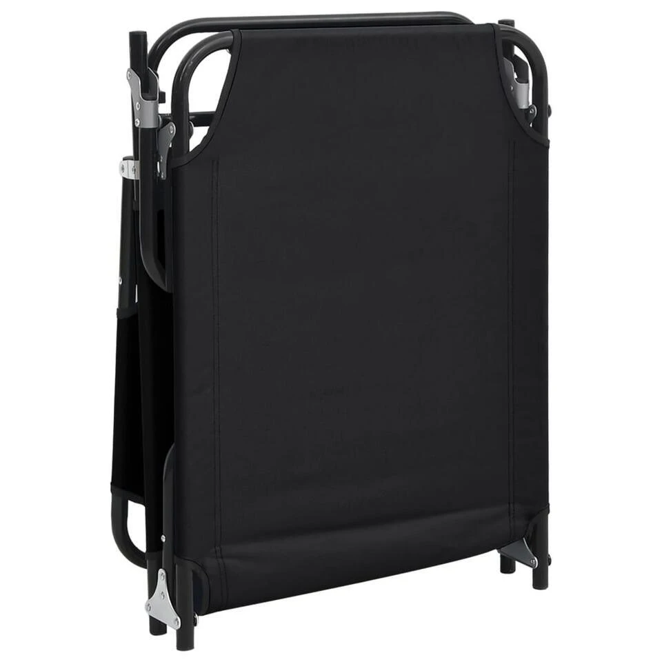 VidaXL - Ligstoel - Zwart - Staal 9 VidaXL - Ligstoel - Zwart - Staal - Afbeelding 7