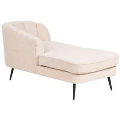 ALLIER - Chaise Longue - Beige - Rechterzijde - Bouclé -Meubelwinkel dcb3139b18684275b012aa18e14e3646