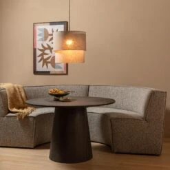 WOOOD Europa 2-Zits Eetbank - Geweven Stof - Zand - 85x131x131 -Meubelwinkel de27306069814947afee13523ce94a61