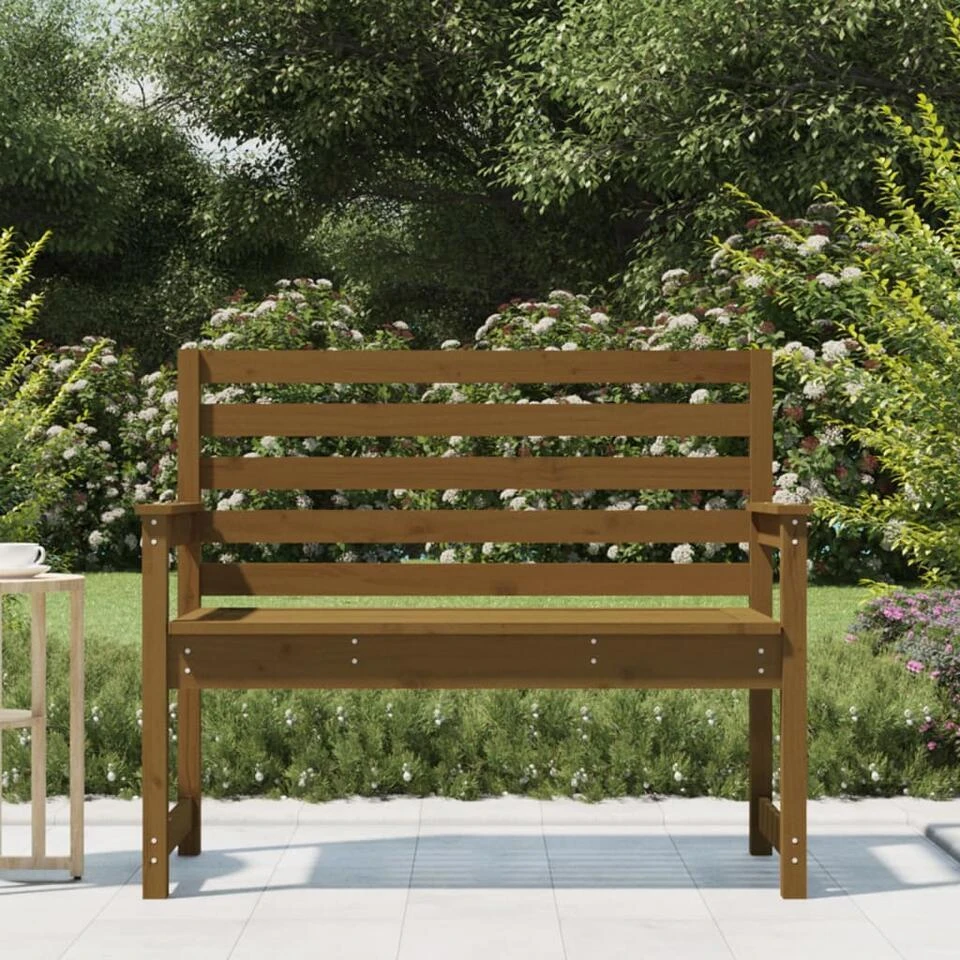VidaXL - Tuinbank - Honingbruin - Grenenhout - 109 X 48 X 91.5 Cm 5 VidaXL - Tuinbank - Honingbruin - Grenenhout - 109 X 48 X 91.5 Cm - Afbeelding 3