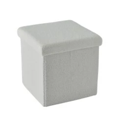 ACAZA Opvouwbare Poef Met Opbergruimte - 37x37x37 Cm - Wit -Meubelwinkel df8f6734f01d463eb5e0d3347074c561